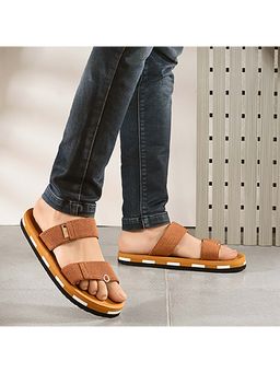 DOCTOR HEALTH SUPER SOFT - Men Tan Double Strap Casual Sandals