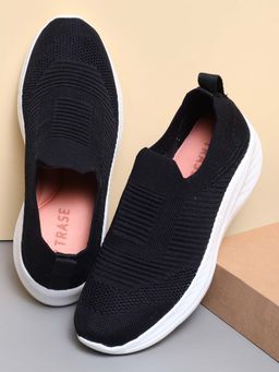 TRASE - Black Walking Shoes for Women