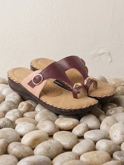 TRASE - Women Maroon Sandals