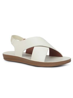 Bata - Women White Casual Criss-Cross Slingback Sandals
