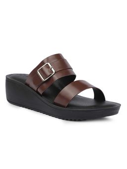 Bata - Women Brown Casual Double Strap Wedges