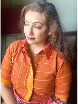 PRATHAA - Khesh Collared Stitched Blouse