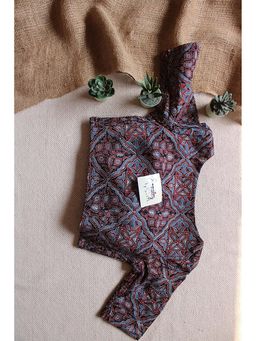 Eternity by Sakshi - Black Bird Ajrakh Stretchable Stitched Blouse