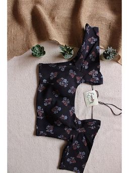 Eternity by Sakshi - Charcoal Ajrakh Stretchable Stitched Blouse
