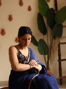 Eternity by Sakshi - Black Ajrakh Noorie Stitched Blouse