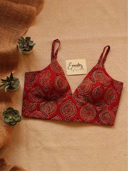 Eternity by Sakshi - Maroon Ajrakh Stitched Blouse