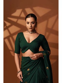 Eternity by Sakshi - Green Shadow Stitched Blouse