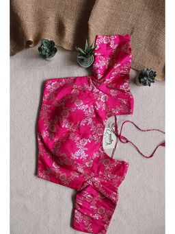 Eternity by Sakshi - Gulaabi Boat Neck Stitched Blouse