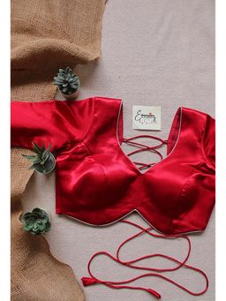 Eternity by Sakshi - Heer Red Backless Stitched Blouse