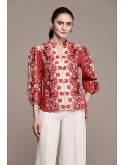 Label Ritu Kumar - Red Printed Shirt