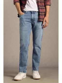 Louis Philippe - Men Light Blue Light Smart Fit Jeans