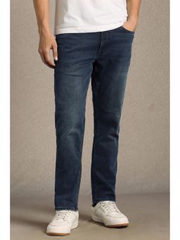 Louis Philippe - Men Dark Blue Mid Smart Fit Jeans
