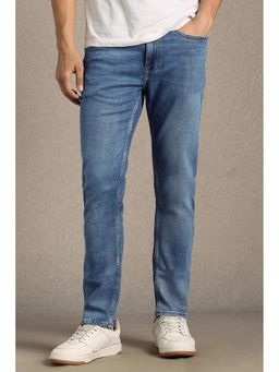 Louis Philippe - Men Blue Mid Smart Fit Jeans