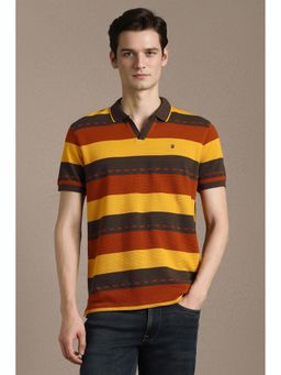 Louis Philippe - Men Multi Stripe Polo T-Shirt