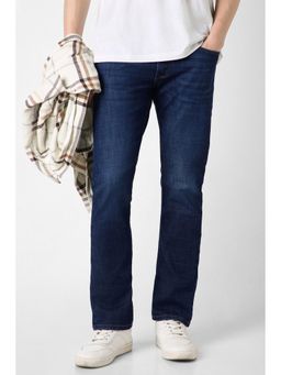 Peter England - Men Blue Mid Wash Jeans