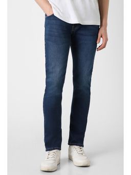 Peter England - Men Blue Mid Wash Jeans
