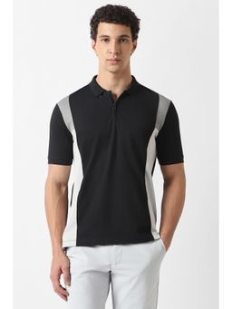 Van Heusen - Men Black Colorblock Polo T-Shirt