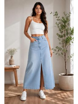 KOTTY - Blue Stylish High-Waist Skirt for Women