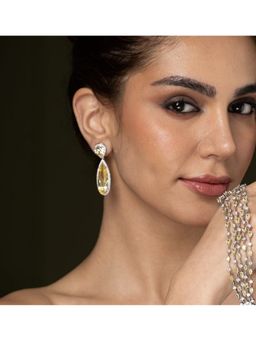 Joules By Radhika - Golden Citrine-Look Dangle Earrings