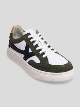 Kickers - Allyat White-Khaki-Mustard Sneakers
