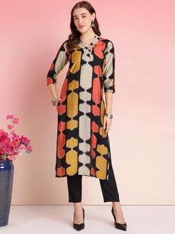 Gahan - Womens Viscose Rayon Straight Printed Kurta with Pant
