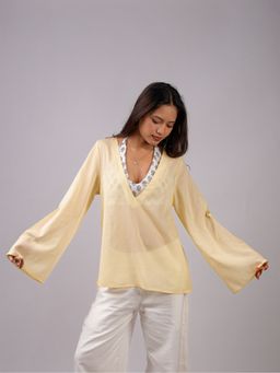 NISHORAMA - Ada Mul Yellow Cover Up Top