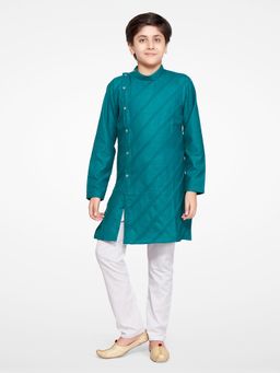 Jeetethnics - Boys Turquoise Kurta Pyjama (Set of 2)