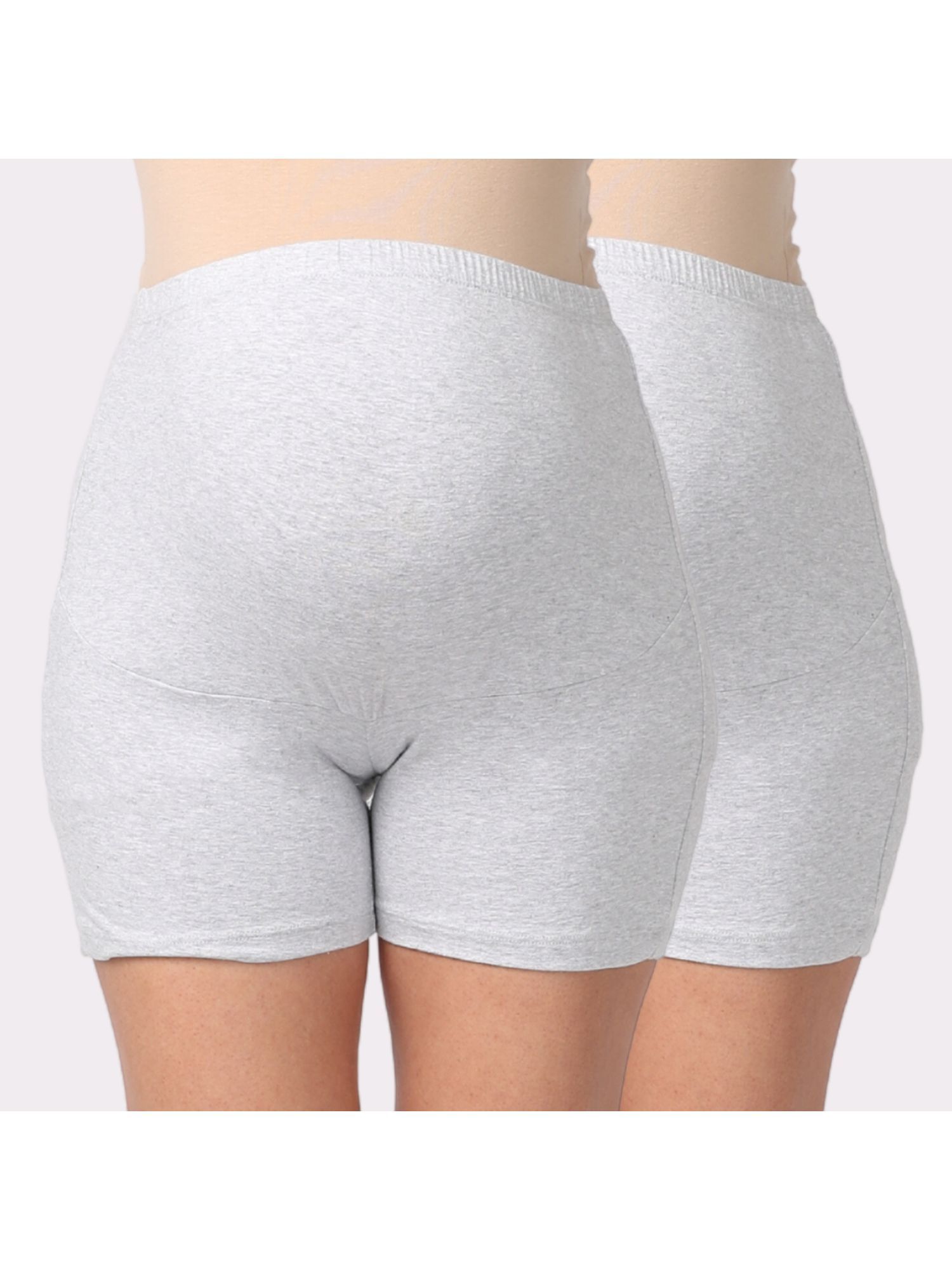 Pack Of 2 Maternity Under Shorts - Grey-image-6
