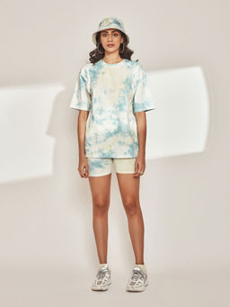 The Clothing Factory - Multicolor Tie & Dye Oversized Half Sleeves T-shirt