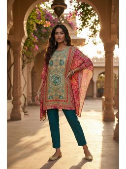 FREYAA - Rani Short Digital Design Kaftan Kurti