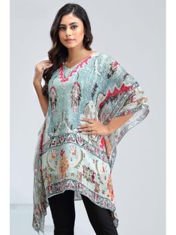FREYAA - Embroidered Sea Green Kaftan