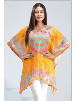 FREYAA - Multicolor Embroidered Short Kaftan