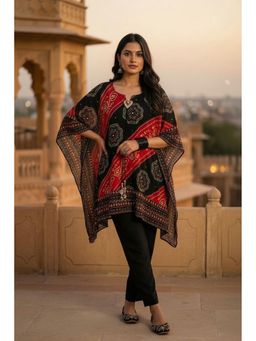 FREYAA - Multicolor Bold Printed ShortKaftan Kurti