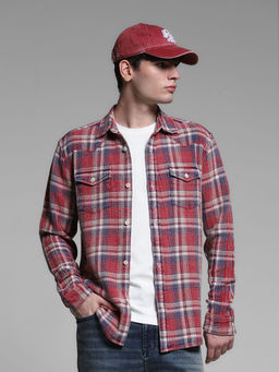 Jack & Jones - Men Red Checks Shirt