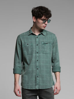 Jack & Jones - Men Green Checks Shirt