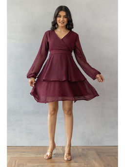 Polago Clothing - Burgundy Mini Dress