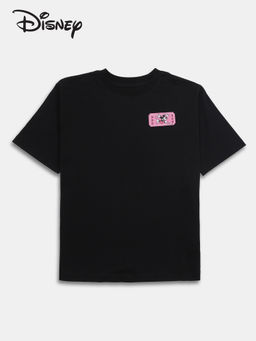 Jockey Juniors - D600 Girls Disney Girl's Super Combed Cotton Printed T-Shirt Black