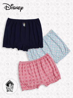 Jockey - D702 Girls Disney Cotton Bloomers-Skyway, Imperial Blue & Wild Rose (Pack of 3)
