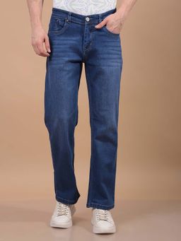 CRIMSOUNE CLUB - Men Blue Baggy Jeans