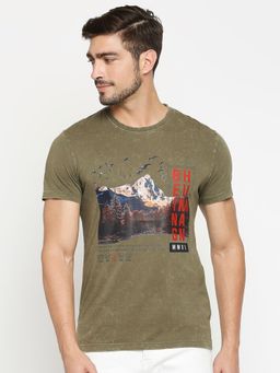 Being Human - Men Graphic Green T-Shirt