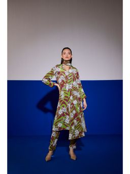 Sil-Sila - Stealing Limelight In Green Forest Kurta with Pant and Dupatta (Set of 3)