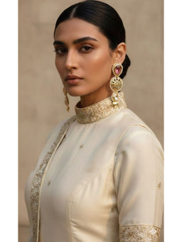 ORNAMAAS - Mehraab Jaali Pink Earrings