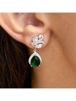 Anoree - Seraphina Luxe Teardrop Green Earrings