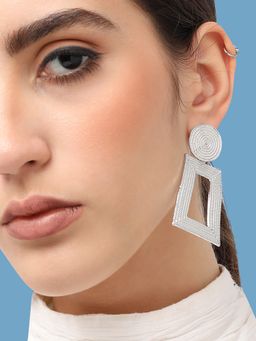 Sohi - Womens Silver Plated Designer Party Drop Earring (4567)