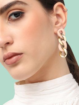 Sohi - Womens Gold Plated Designer Casual Drop Earring (4577)