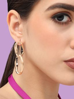 Sohi - Womens Gold Plated Designer Casual Drop Earring (4619)