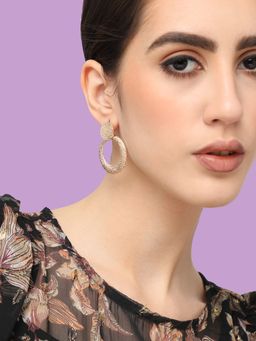 Sohi - Womens Gold Plated Designer Party Drop Earring (4671)