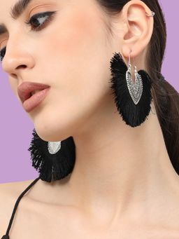 Sohi - Womens Gold Plated Designer Party Hoop Earring (4687)