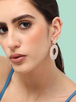 Sohi - Womens Gold Plated Designer Casual Drop Earring (4701)