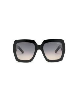 Chopard - Shiny Black Acetate Frame and Smoke Gradient Colored Lens Sunglass (55)